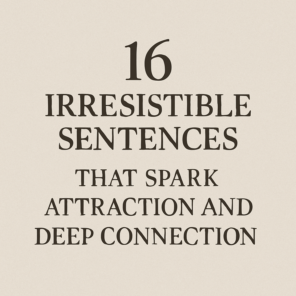16 Irresistible Sentences That Spark Attraction and Deep Connection